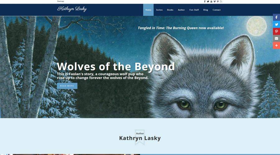  www.kathrynlasky.com screenshot