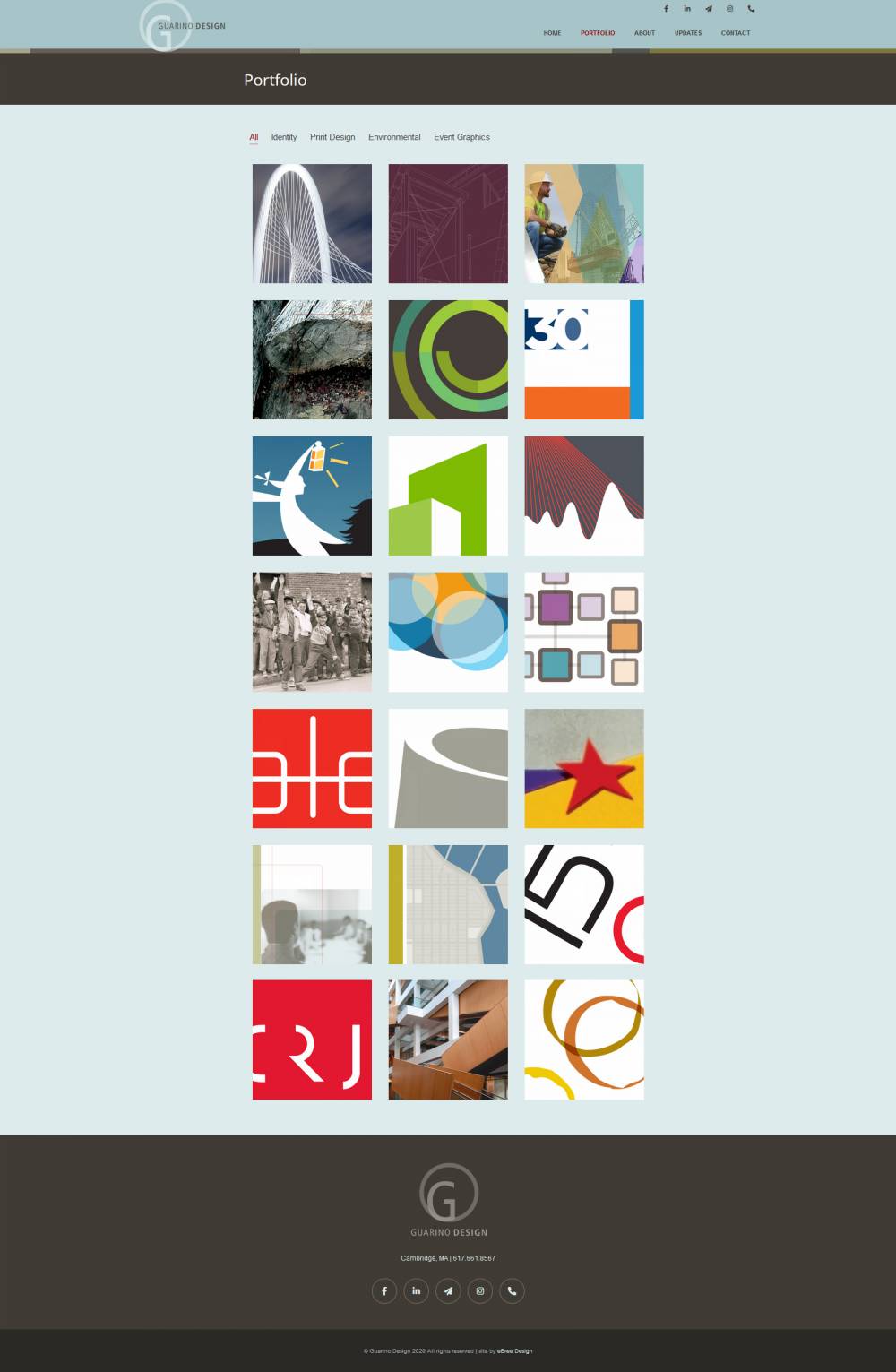 Portfolio grid - guarinodesign.com © by eBree Web Design