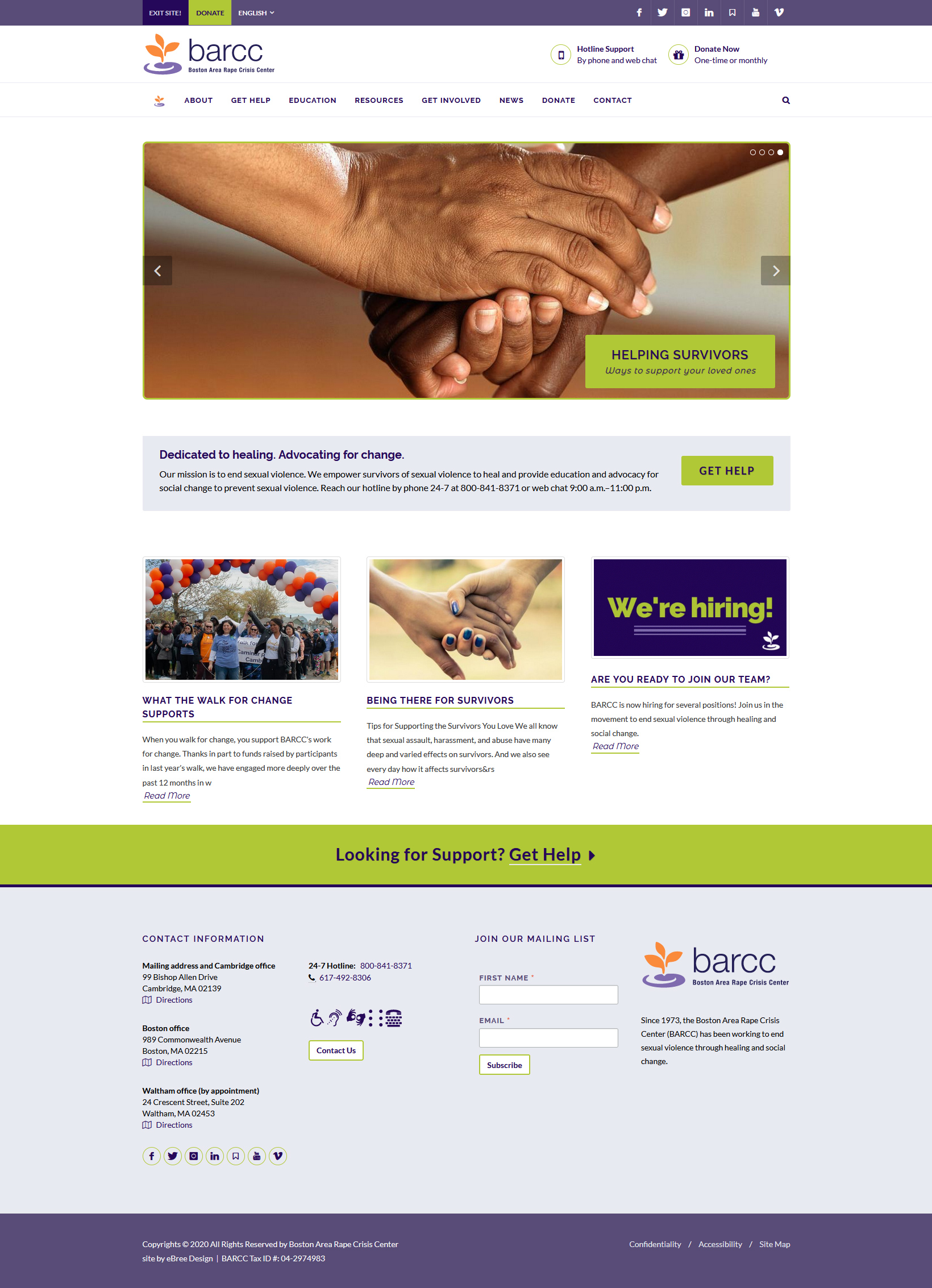 BARCC Home  www.barcc.org screenshot