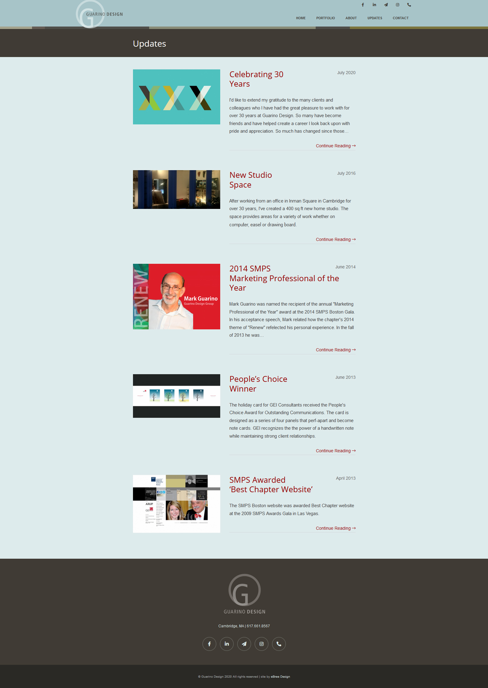 News listing page - guarinodesign.com &copy; by eBree Web Design