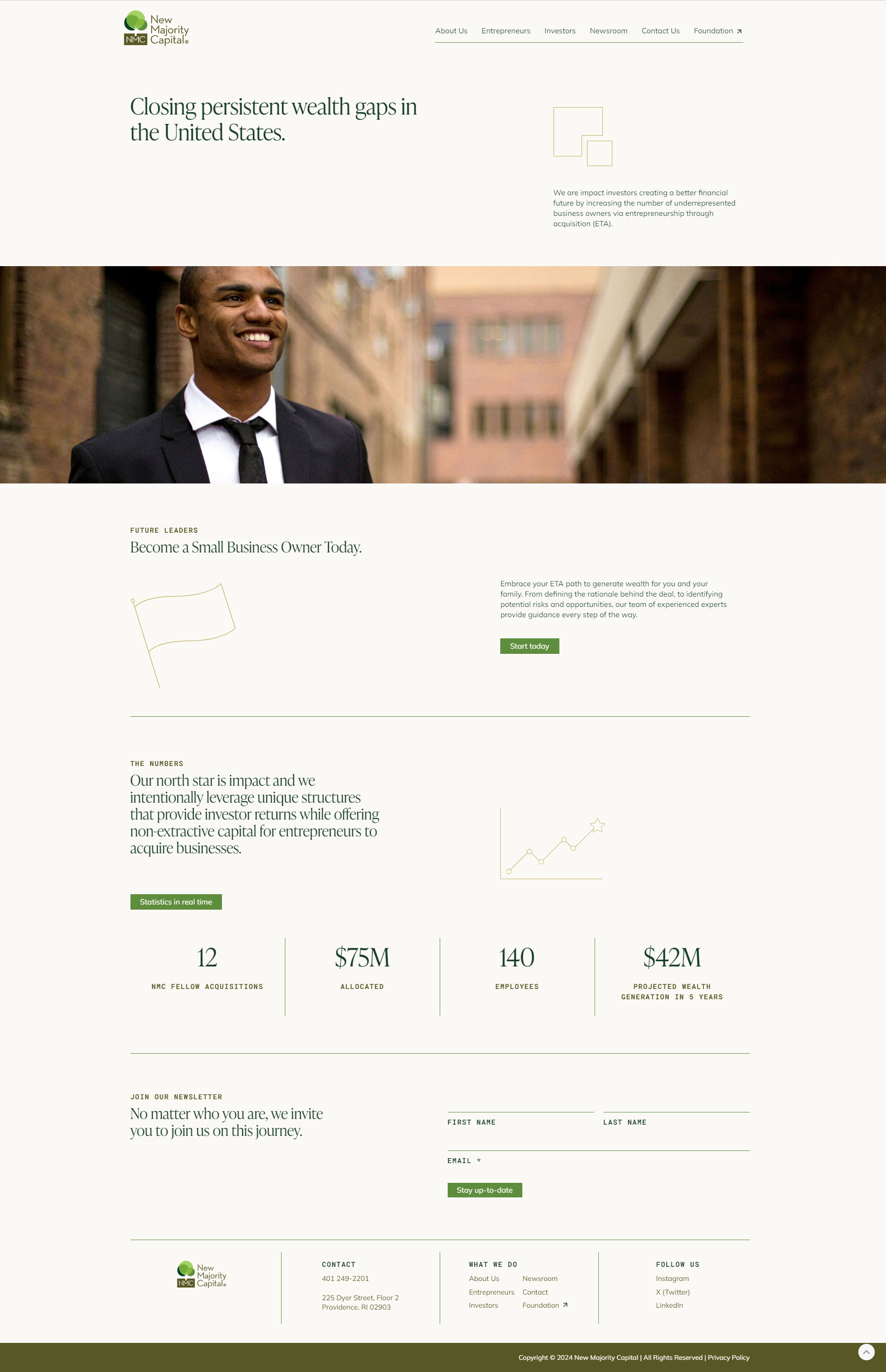 View New Majority Capital Impact Fund website